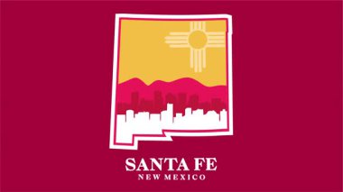 Santa Fe New Mexico 'nun güzel manzarası.