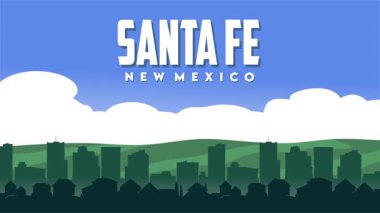 Santa Fe New Mexico 'nun güzel manzarası.