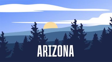 Arizona eyaletindeki dağların ve tepelerin güzel manzarası.