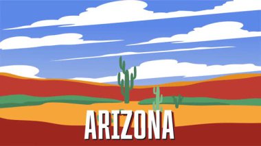 Arizona eyaletindeki dağların ve tepelerin güzel manzarası.