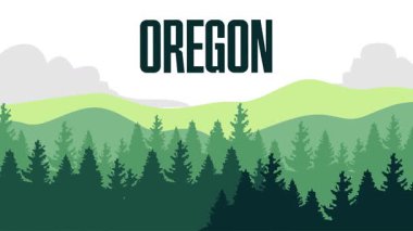 Oregon eyaletindeki güzel orman manzarası
