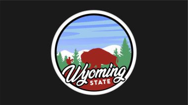 Wyoming 'de bizonla güzel bir manzara.