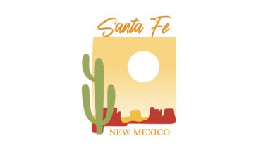 Santa Fe New Mexico 'daki tepelerin ve gökyüzünün güzel manzarası