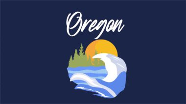 Oregon 'daki güzel gökyüzü ve doğa manzarası