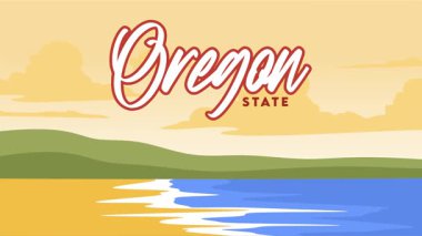 Oregon 'daki güzel gökyüzü ve doğa manzarası