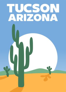 Tucson Arizona Kaktüs siluetiyle
