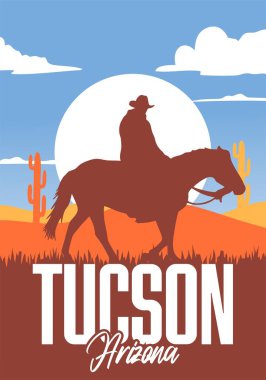 Tucson Arizona Kaktüs siluetiyle