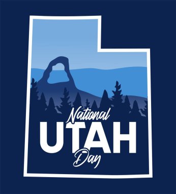 Utah 'taki güzel manzaralı Ulusal Utah Gününüz kutlu olsun.