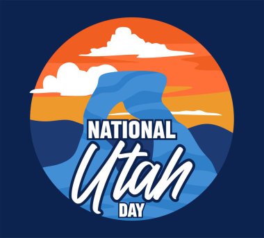 Utah 'taki güzel manzaralı Ulusal Utah Gününüz kutlu olsun.