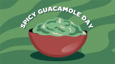 Lezzetli baharatlı guacamole ile ulusal baharatlı guacamole günü