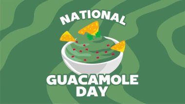 Lezzetli baharatlı guacamole ile ulusal baharatlı guacamole günü