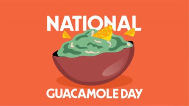 Lezzetli baharatlı guacamole ile ulusal baharatlı guacamole günü
