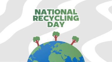 Yaprak siluetiyle ulusal geri dönüşüm günü