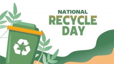 Yaprak siluetiyle ulusal geri dönüşüm günü