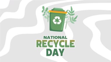 Yaprak siluetiyle ulusal geri dönüşüm günü