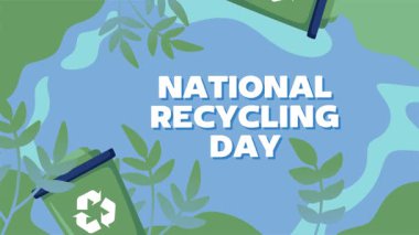 Yaprak siluetiyle ulusal geri dönüşüm günü