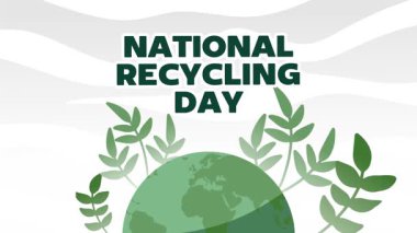 Yaprak siluetiyle ulusal geri dönüşüm günü