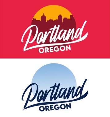 Portland Oregon Dağ Manzaralı Siluet