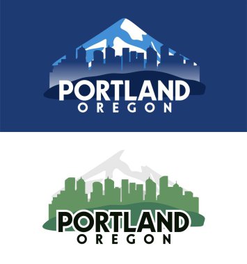 Portland Oregon Dağ Manzaralı Siluet