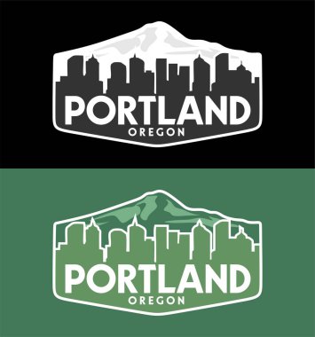 Portland Oregon Dağ Manzaralı Siluet