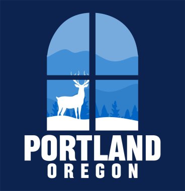 Portland Oregon Dağ Manzaralı Siluet