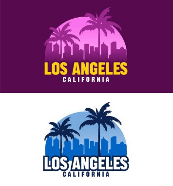 Los Angeles California 'da avuç içi silueti