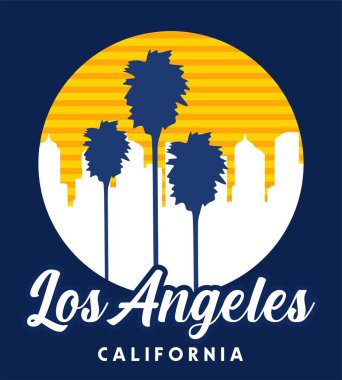 Los Angeles California 'da avuç içi silueti