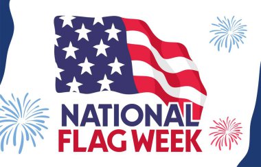 Amerikan Bayrağıyla Mutlu Ulusal Bayrak Haftası