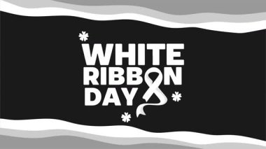 Beyaz kurdeleli mutlu beyaz kurdele günleri.