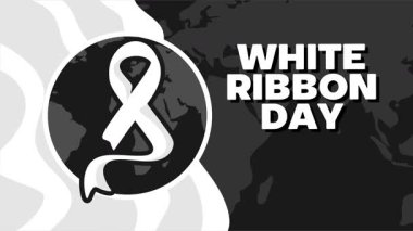 Beyaz kurdeleli mutlu beyaz kurdele günleri.