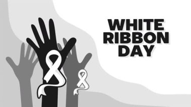 Beyaz kurdeleli mutlu beyaz kurdele günleri.