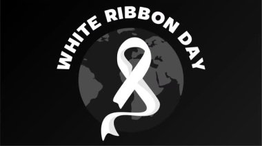 Beyaz kurdeleli mutlu beyaz kurdele günleri.