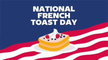 Lezzetli Fransız tostuyla ulusal Fransız tostu günü.