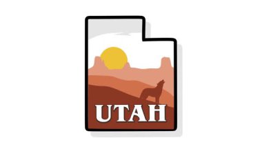 Dağ ve güneş manzaralı Utah Eyaleti