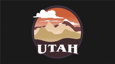 Çöl manzarası ve Utah 'taki bulutlar