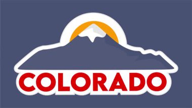 Dağ siluetiyle Colorado Eyaleti