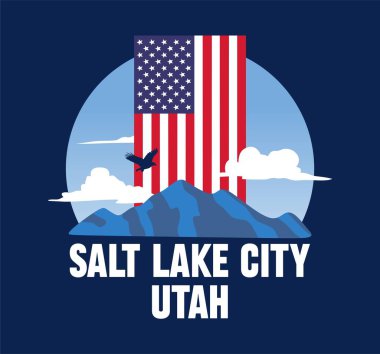 Güzel dağ manzaralı Salt Lake City Utah