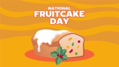 Lezzetli meyveli kekle ulusal meyveli kek günü.