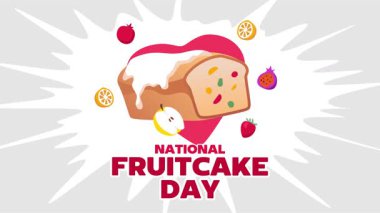 Lezzetli meyveli kekle ulusal meyveli kek günü.