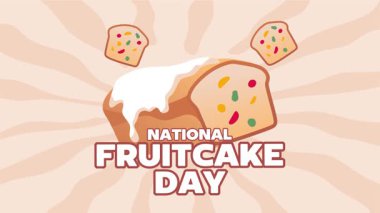 Lezzetli meyveli kekle ulusal meyveli kek günü.