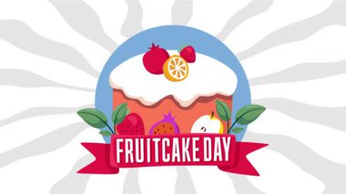 Lezzetli meyveli kekle ulusal meyveli kek günü.