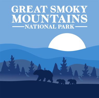 Great Smoky Dağları Ulusal Parkı 'nın güzel manzarası