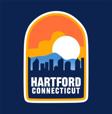 Hartford Connecticut ve bina siluetleri