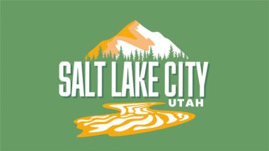 Salt Lake City, Utah Güzel doğal manzaralı ve nehirli