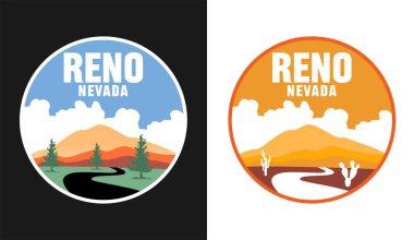 Reno, Nevada 'da güzel gökyüzü ve doğa manzarası