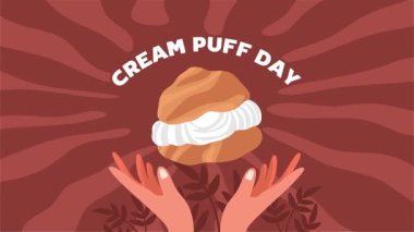 Lezzetli kremalı pasta günü.