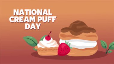 Lezzetli kremalı pasta günü.