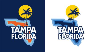 Tampa Florida, güzel doğal manzara silueti.