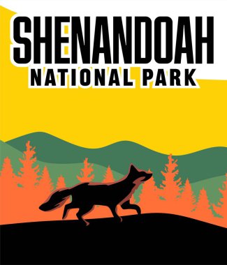 Shandoah Milli Parkı 'nın güzel manzarası. Güzel gökyüzü ve doğa.