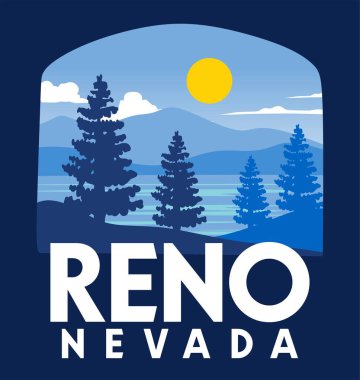 Reno Nevada 'nın güzel manzarası, güzel gökyüzü.